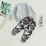 Toddler Baby Boy Clothes Camo Pant Set Long Sleeve Letter Sweatshirt and Camouflage Jogger Pants Infant Boy Outfits - Image 3